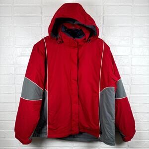 L.L.Bean 3-in-1 Ski Jacket Women XL Multicolor Quilted Full Zip Outdoor Gorpcore